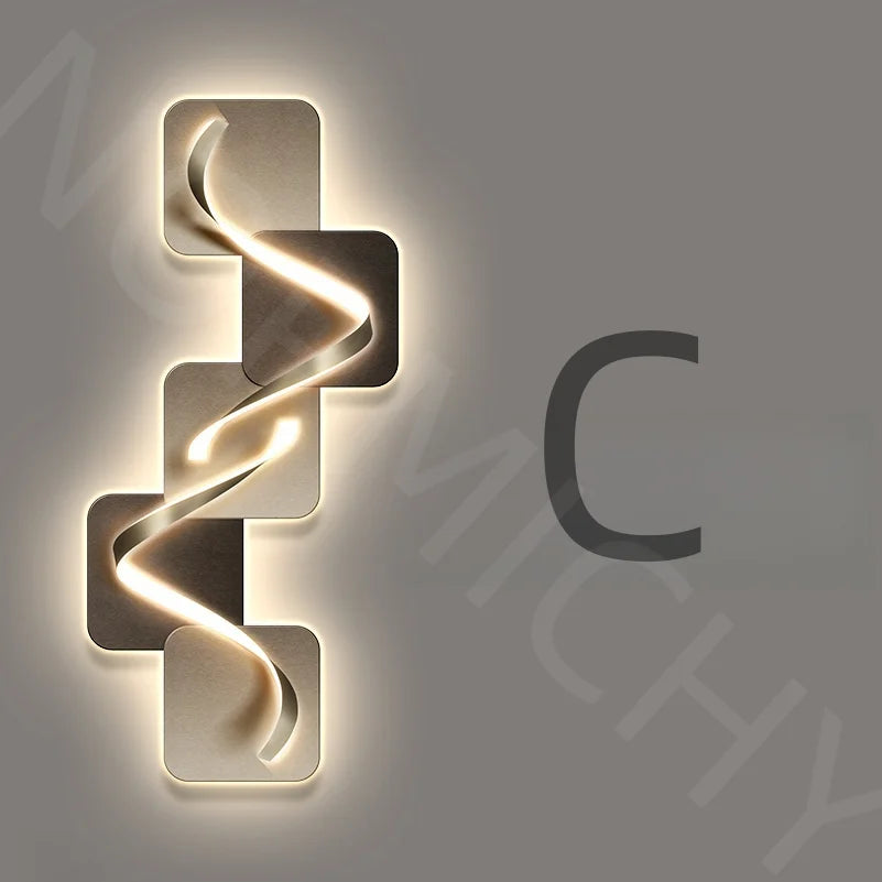 Led Lights Light Fine Luxury Study Room Living Room Bedroom Decoration Corridor Highend Atmosphere Hanging Murals Room Decor