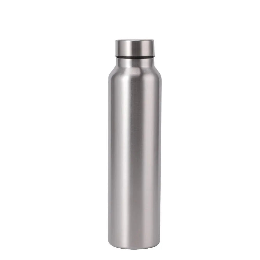 750ml/1000ml Sports Water Bottles Stainless Steel Single-layer Outdoor Drink Bottles Large Capacity with Lift Rope