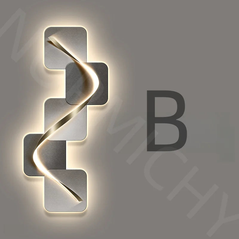 Led Lights Light Fine Luxury Study Room Living Room Bedroom Decoration Corridor Highend Atmosphere Hanging Murals Room Decor