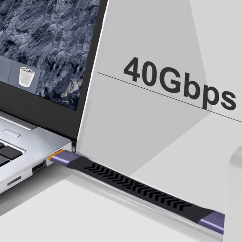 USB4.0 Short Cable USB C to USB C Connection 100W Rapid Charging, 40Gbps Transfer Rate FPC Soft Wire 10CM Drop Shipping