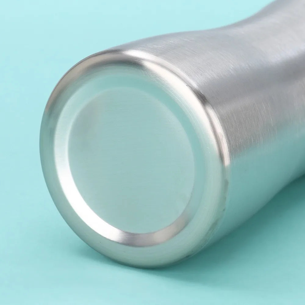 750ml/1000ml Sports Water Bottles Stainless Steel Single-layer Outdoor Drink Bottles Large Capacity with Lift Rope