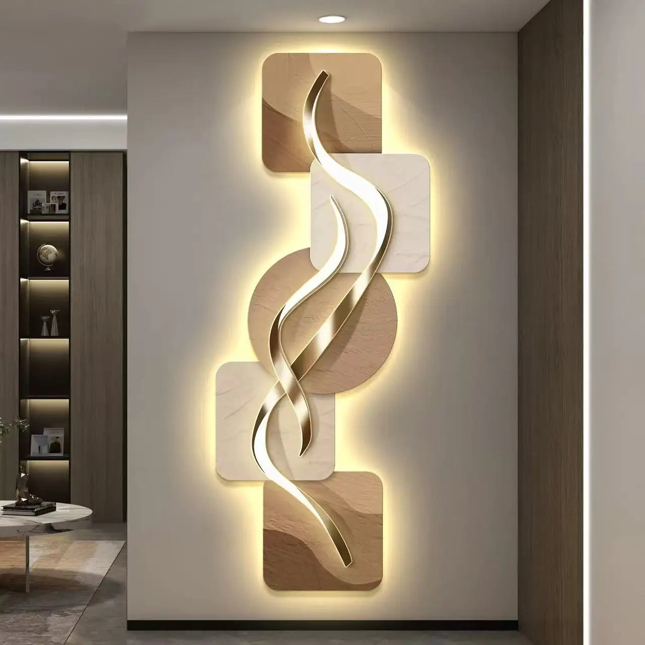 Led Lights Light Fine Luxury Study Room Living Room Bedroom Decoration Corridor Highend Atmosphere Hanging Murals Room Decor