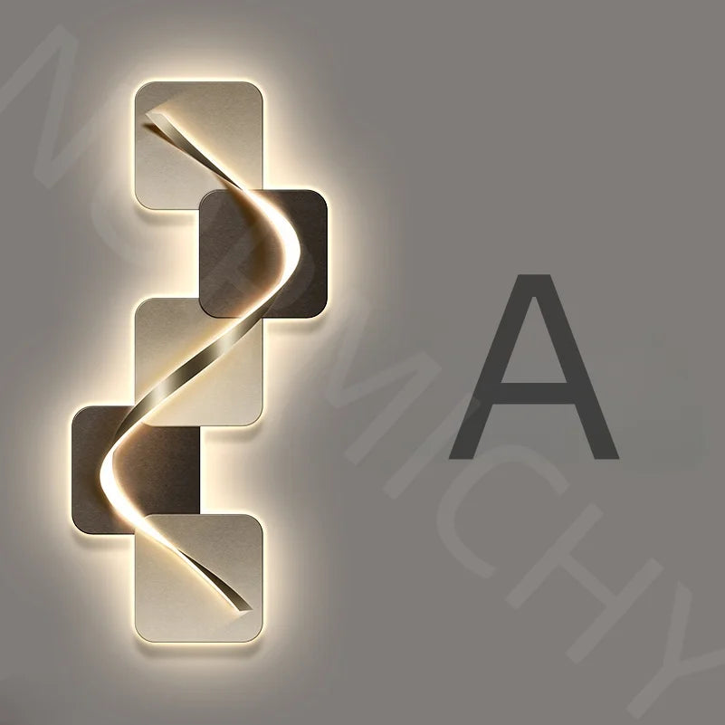 Led Lights Light Fine Luxury Study Room Living Room Bedroom Decoration Corridor Highend Atmosphere Hanging Murals Room Decor