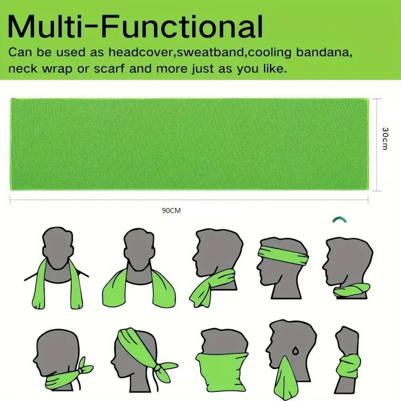 Cooling towels - sweat-absorbing, ice towels, fitness, golf, camping hiking, basketball, yoga towels, with silicone storage bags