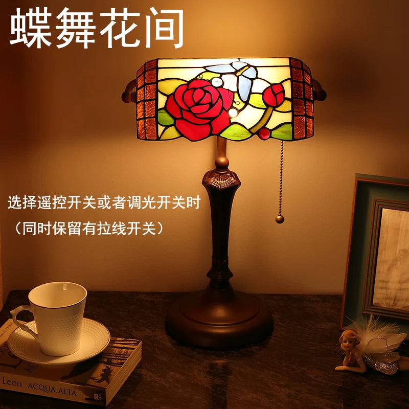Turkish Table Lamp Retro Bank Lamp E27 LED tiffany lamp colourful  Indoor Home Decor Dining Room Bedroom Bedside reading lamp