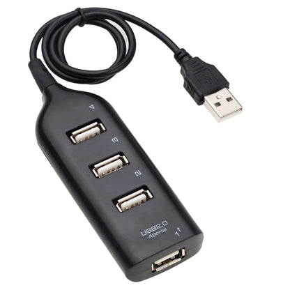 High Speed USB Hub 4 Port USB 2.0 with Cable Mini USB Splitter Hub Use Power Adapter Multiple Socket For PC Laptop Notebook