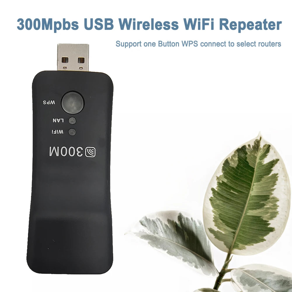 Wireless USB Universal 300Mbps Wifi  AP Adapter RJ-45 Port Ethernet Network Repeater Network Card for New Smart TV