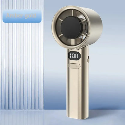 Portable Hand Fan , 120 Wind Speeds, Mini Bladeless Handheld Fan, USB Rechargeable Personal Highspeed Fans, Electric Eyelash Fan