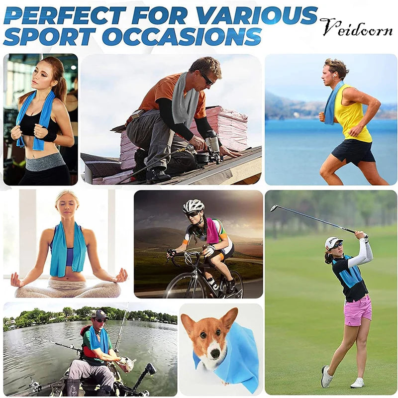 Cooling Towel Size 40&quot;x12&quot; Soft Breathable Chilly Towel Ice Towel for Yoga Sport Running Gym Workout Camping