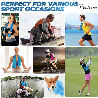 Cooling Towel Size 40&quot;x12&quot; Soft Breathable Chilly Towel Ice Towel for Yoga Sport Running Gym Workout Camping