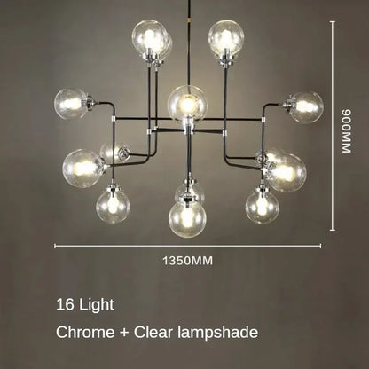 Modern LED Art Decoration Lights E14 Industrial Milky White/Cognac/Transparent Glass Island Lustre Kitchen Living Room