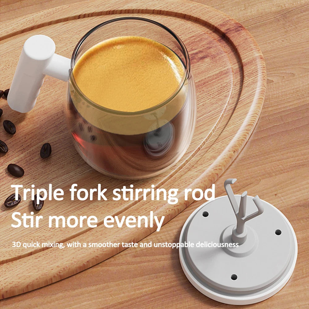 Electric Glass Coffee Mug 400ML Self-stirring Mixing Cups For Drinks 7000rpm Automatic High-Speed Mixing Mug for Coffee Milk Tea