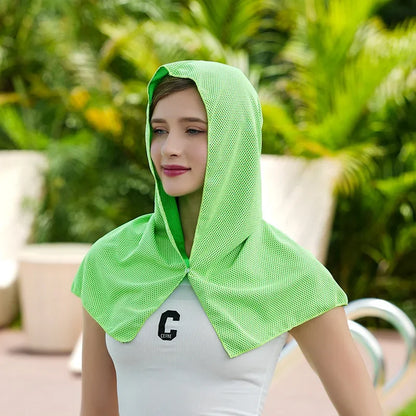 Cooling Hoodie Towel Cooling Towels Quick Drying Absorbent Towels for Neck and Face UV Protection Sport Workout Camping Cycling