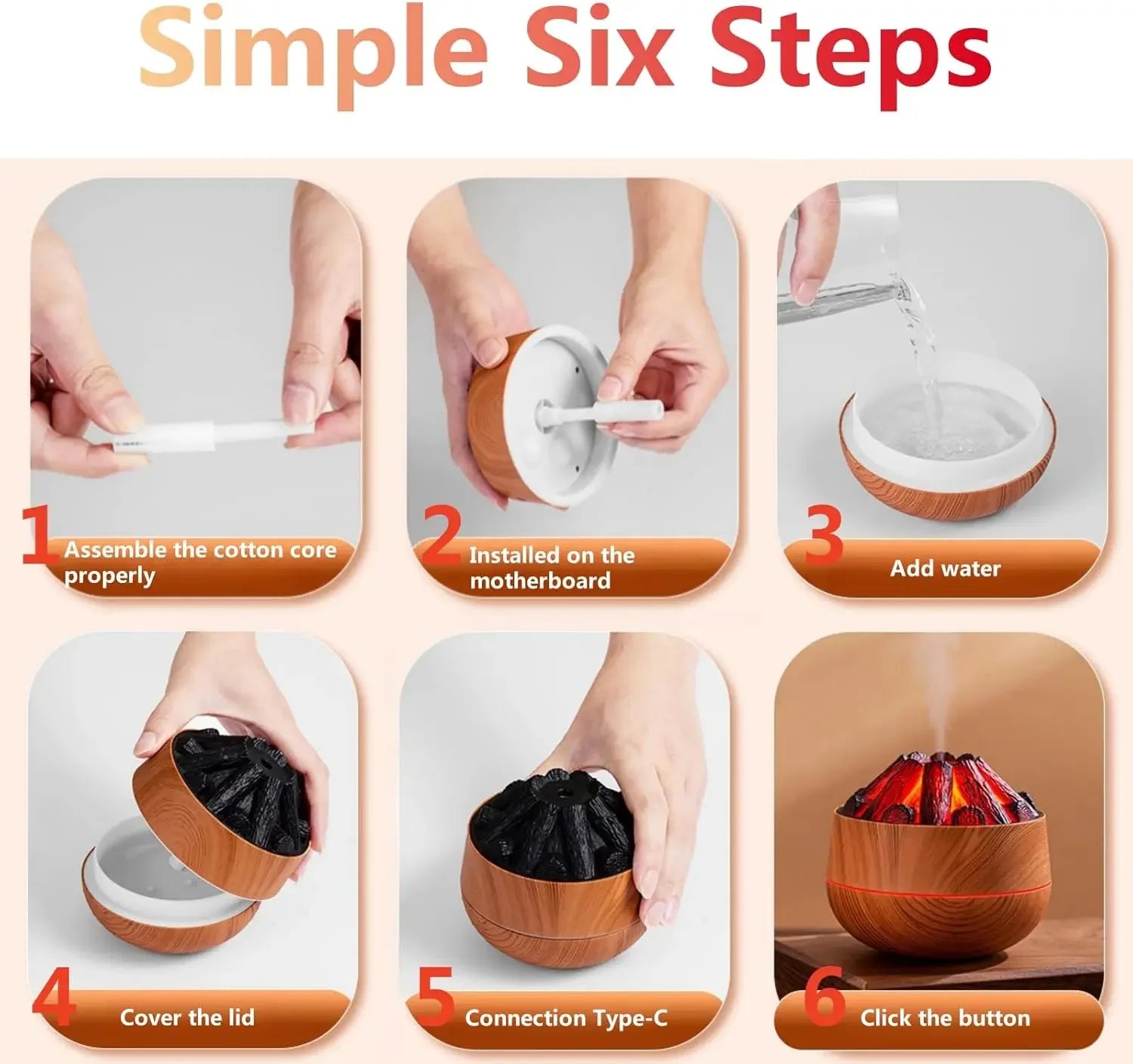 Portable Mini Humidifier Colorful Cool Mist