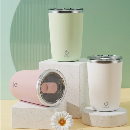 Automatic Coffee Stirring Mug Rechargeable Milk Mixing Cup Electric Stainless Steel Lazy Rotating Mug Magnetic Stirring Cup