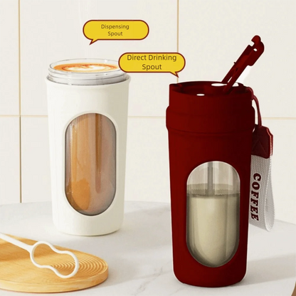 450ML Electric Mixing Mug USB Charging Leak Proof Auto Stirring Coffee Mug Double Drinking Coffee Milk Powder Shaking Cup