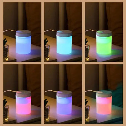200ML Mini Humidifier USB Ultrasonic Air Humidifier LED Lamp Essential Oil Diffuser Car Purifier Aroma Anion Mist Maker Portable