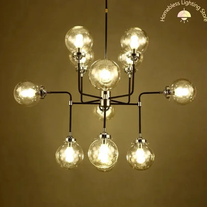 Modern LED Art Decoration Lights E14 Industrial Milky White/Cognac/Transparent Glass Island Lustre Kitchen Living Room