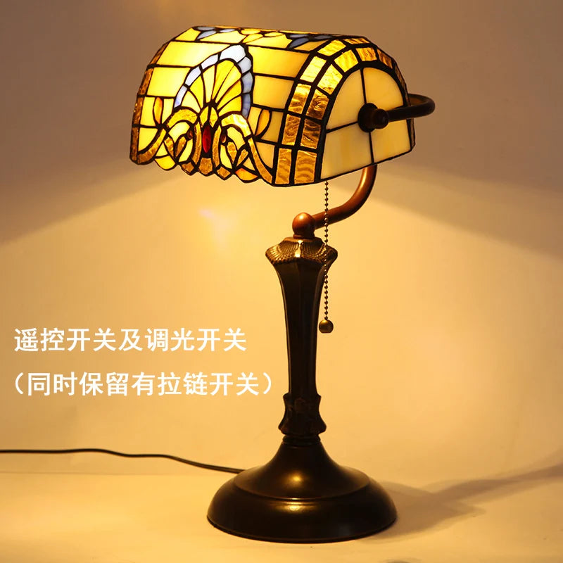 Turkish Table Lamp Retro Bank Lamp E27 LED tiffany lamp colourful  Indoor Home Decor Dining Room Bedroom Bedside reading lamp