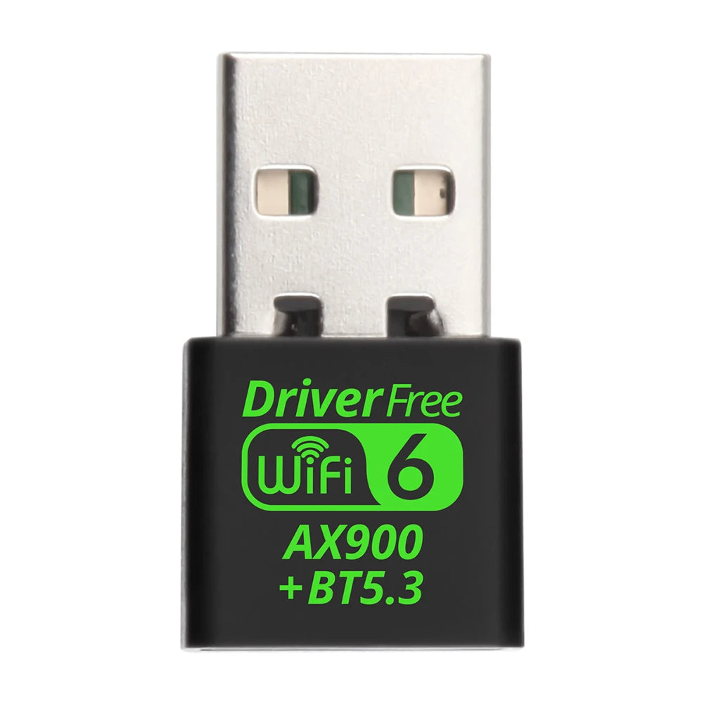 900Mbps USB WiFi 6 Bluetooth 5.3 Adapter USB WiFi Network Wireless Wlan Receiver Dual Band 2.4/5.8GHz USB WiFi Dongle Drive Free