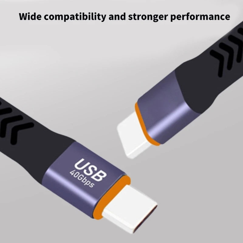 USB4.0  Short Cable USB C to USB C Connection 100W Rapid Charging, 40Gbps Transfer Rate FPC Soft Wire 10CM Drop Shipping