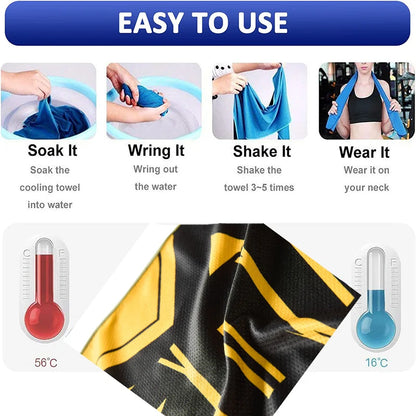 Cooling Towel Size 40&quot;x12&quot; Soft Breathable Chilly Towel Ice Towel for Yoga Sport Running Gym Workout Camping