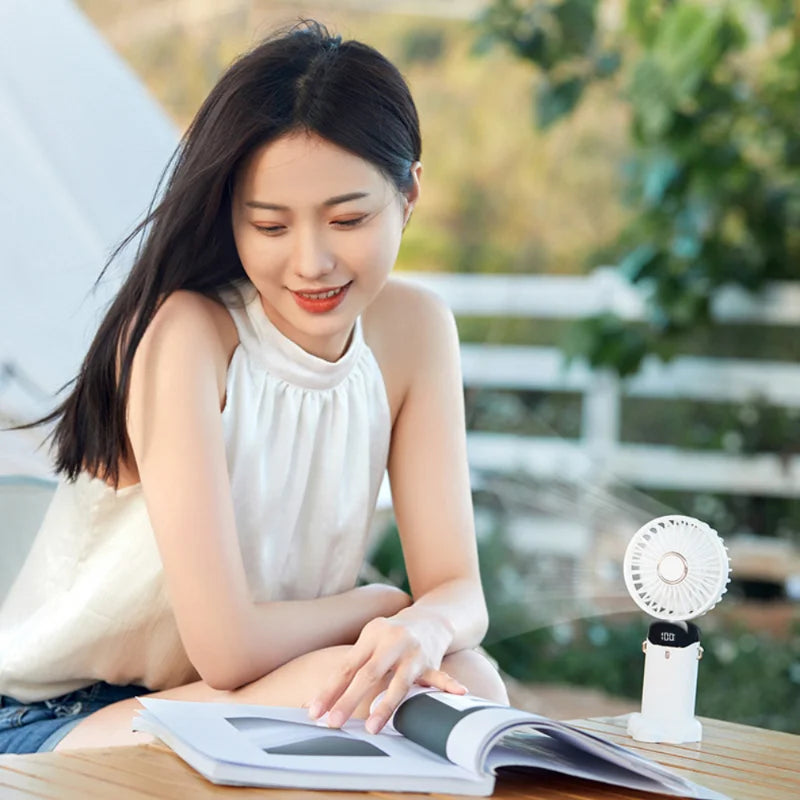 Portable Fans 2024 Mini Handheld USB Students Folding Small Fan Air Cooler Outdoor Travel Hand Fans Ventilation Fan Dropshipping