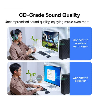 Baseus USB Bluetooth Adapter Wireless 5.3 Dongle for PC Speaker Wireless Mouse Keyboard Music Audio Receiver Transmitter Adapter