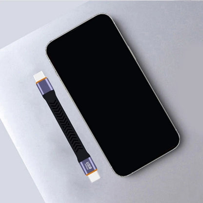 USB4.0  Short Cable USB C to USB C Connection 100W Rapid Charging, 40Gbps Transfer Rate FPC Soft Wire 10CM Drop Shipping