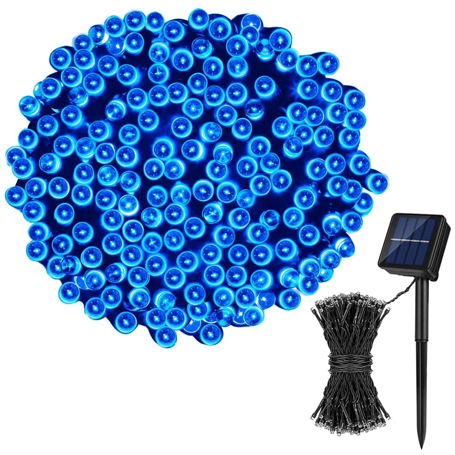 LED Plastic Leath Solar Powered Outdoor Fairy Lights IP65 Waterproof 8 Lighting Modes for Christmas Wedding Decoration