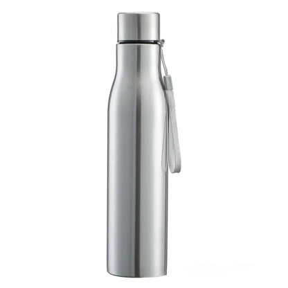750ml/1000ml Sports Water Bottles Stainless Steel Single-layer Outdoor Drink Bottles Large Capacity with Lift Rope